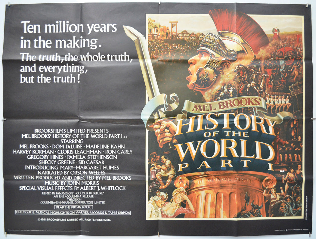 History Of The World Part 1  Original Quad Movie Poster  