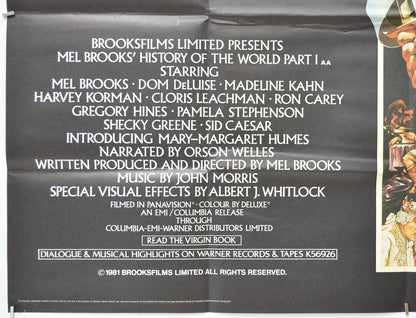 HISTORY OF THE WORLD PART 1 (Bottom Left) Cinema Quad Movie Poster 