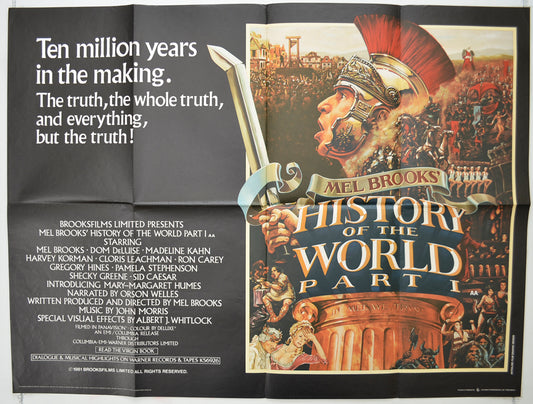 History Of The World Part 1 Original Quad Poster - Film Poster - Movie Poster  