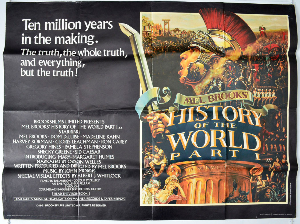 History Of The World Part 1 Original British Quad Poster - Movie Poster