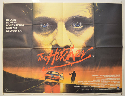 The Hitcher  Original Quad Poster - Film Poster - Movie Poster