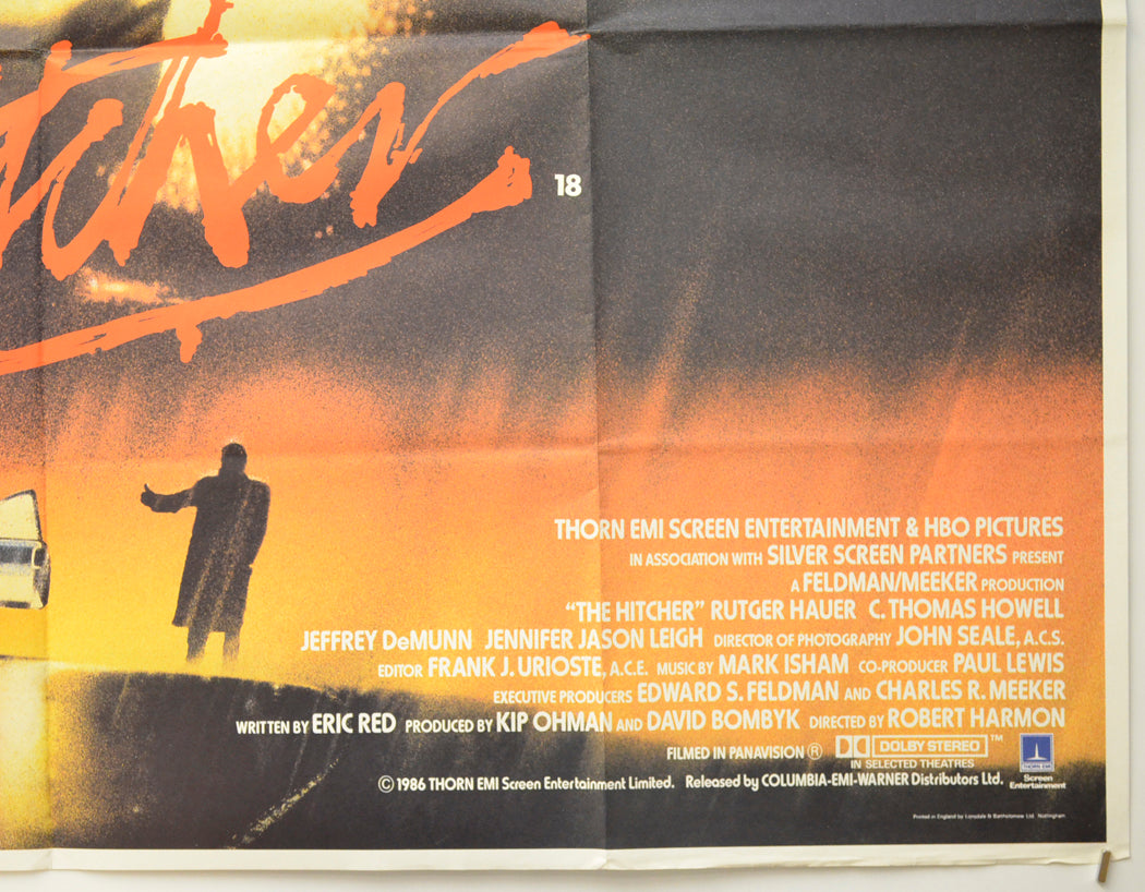 THE HITCHER (Bottom Right) Cinema Quad Movie Poster 