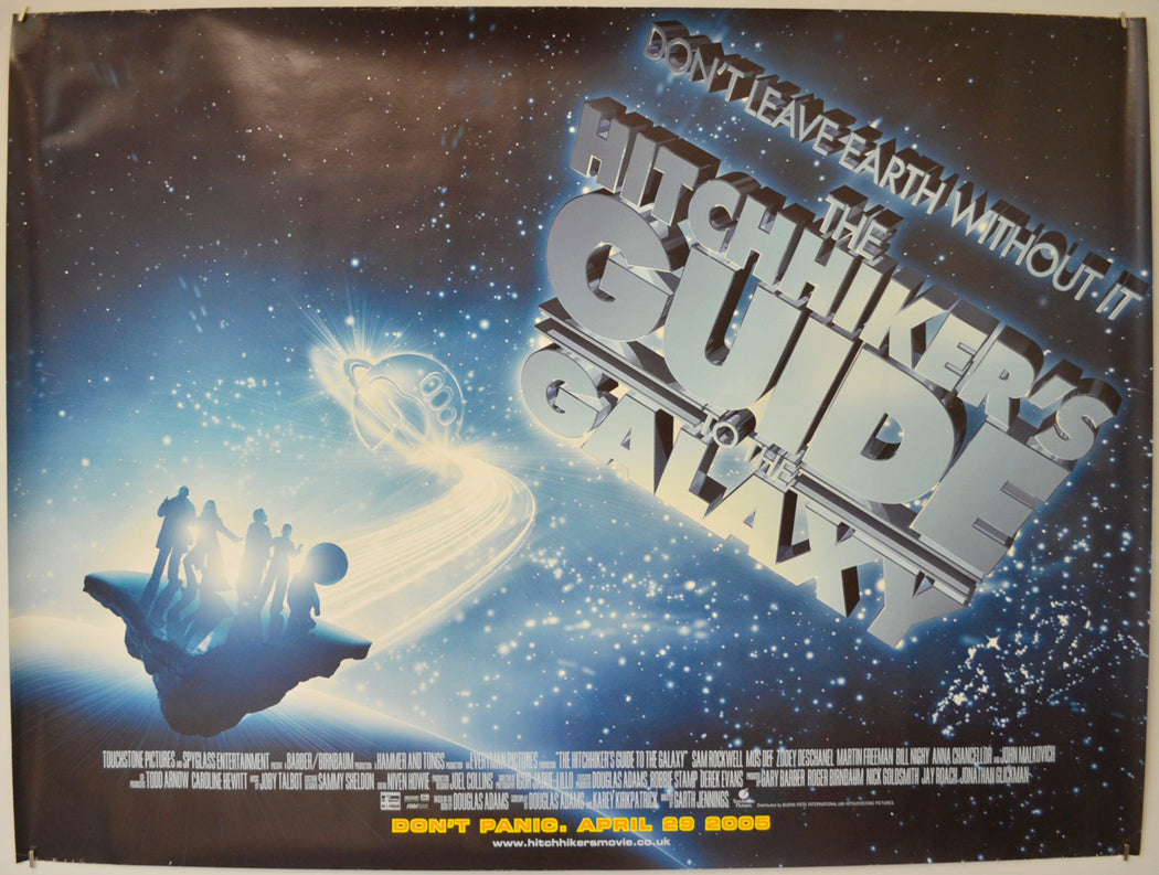 The Hitchhiker's Guide To The Galaxy  Original Quad Poster - Film Poster - Movie Poster