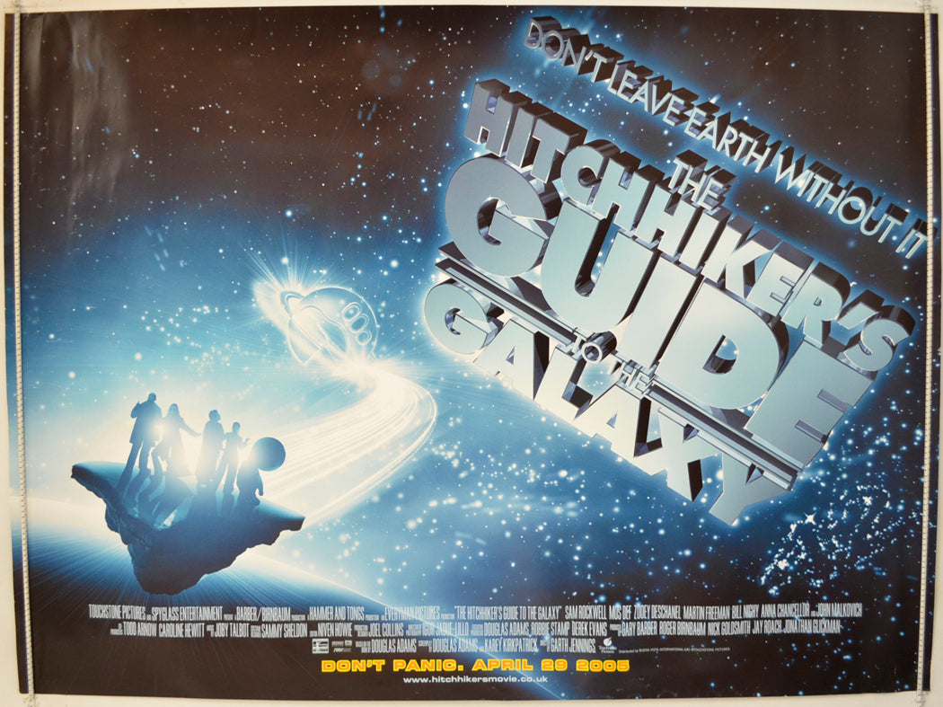 The Hitchhiker's Guide To The Galaxy  Original Quad Poster - Film Poster - Movie Poster