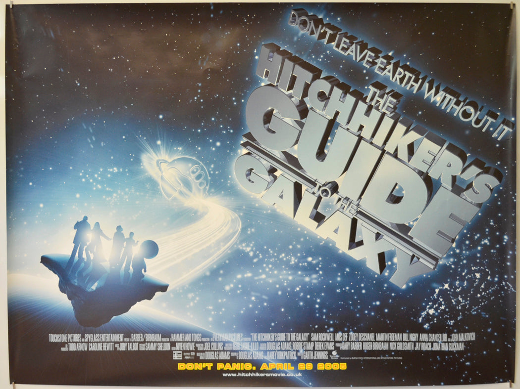 The Hitchhiker's Guide To The Galaxy Original Quad Poster - Film Poster - Movie Poster  