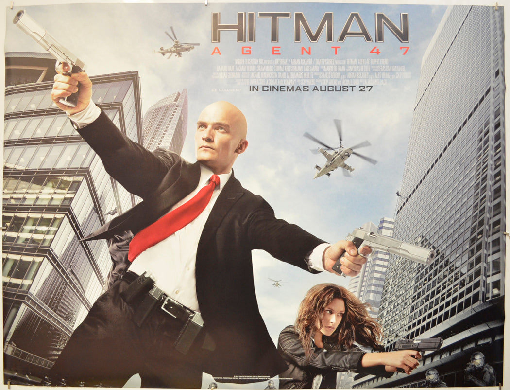 Hitman: Agent 47  Original Quad Poster - Film Poster - Movie Poster