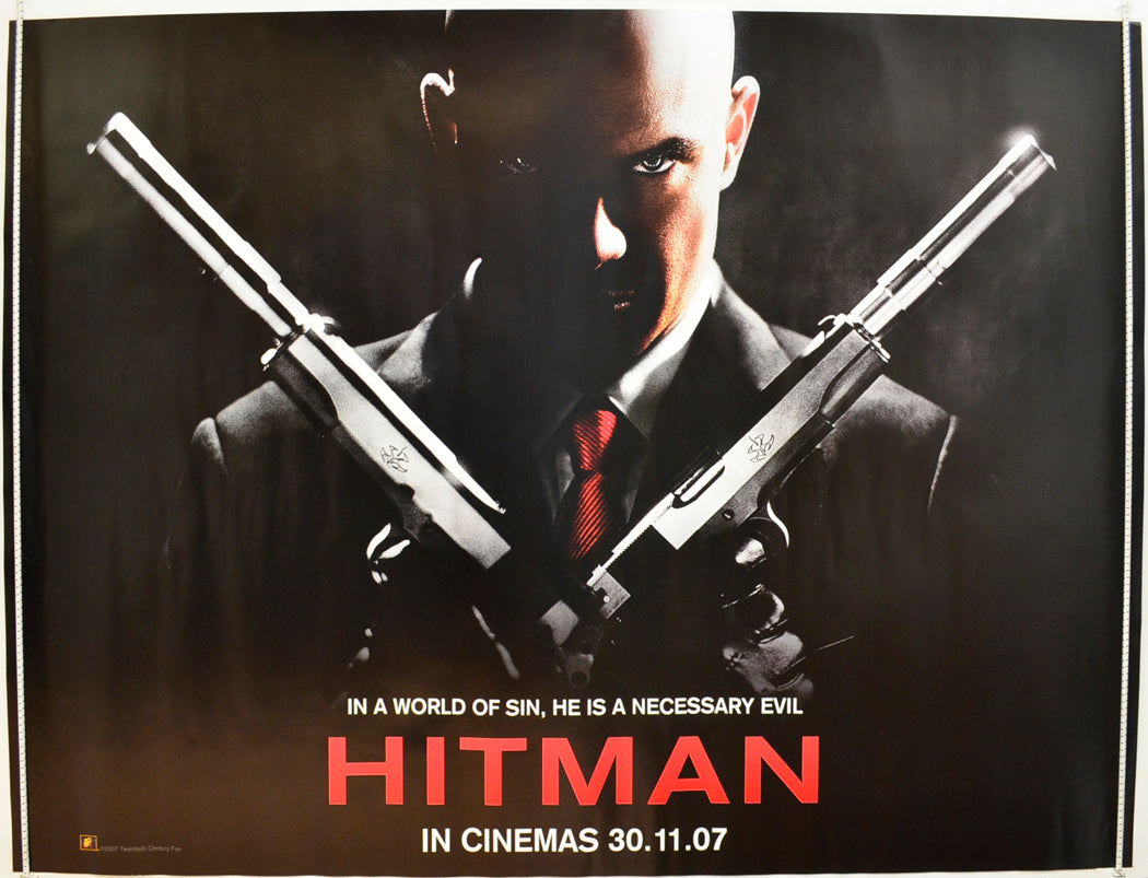 Hitman  (Teaser / Advance Version)   Original Quad Poster - Film Poster - Movie Poster  