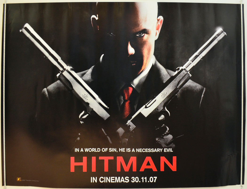 Hitman  (Teaser / Advance Version)   Original Quad Poster - Film Poster - Movie Poster  