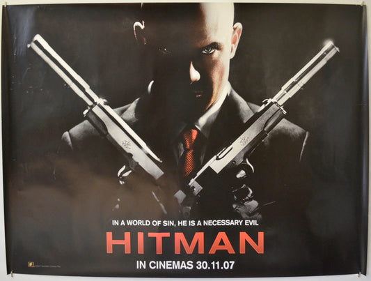 Hitman  (Teaser / Advance Version) Original Quad Poster - Film Poster - Movie Poster  