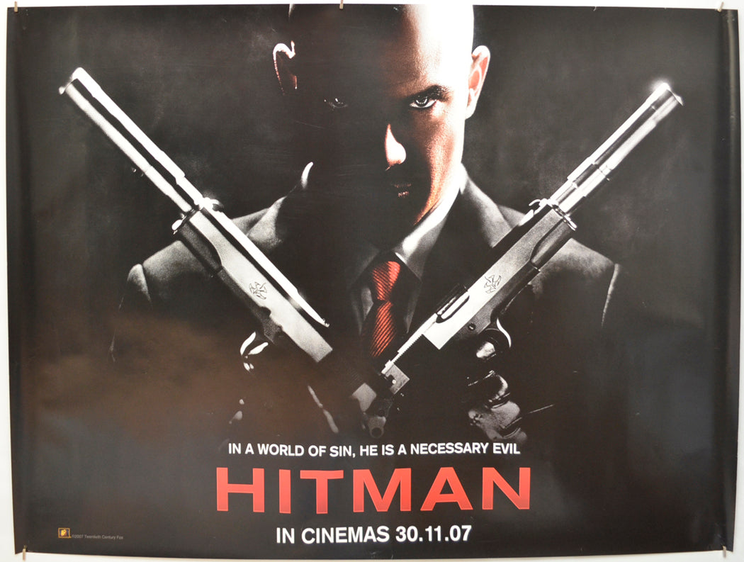 Hitman  (Teaser / Advance Version) Original Quad Poster - Film Poster - Movie Poster  