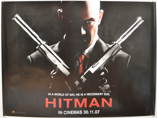 Hitman  (Teaser / Advance Version) Original Quad Poster - Film Poster - Movie Poster  