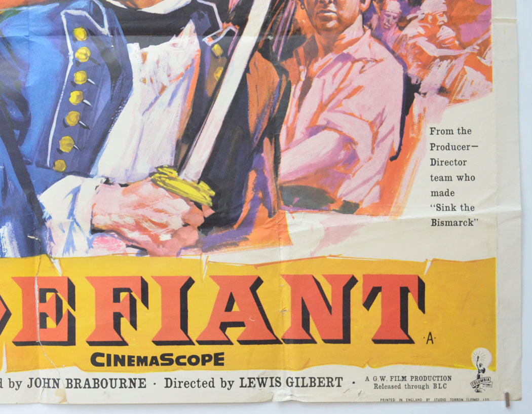 H.M.S. DEFIANT (Bottom Left) Cinema Quad Movie Poster 