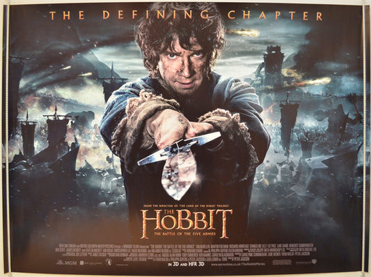 Hobbit : The Battle Of The Five Armies  Original Quad Poster - Film Poster - Movie Poster 