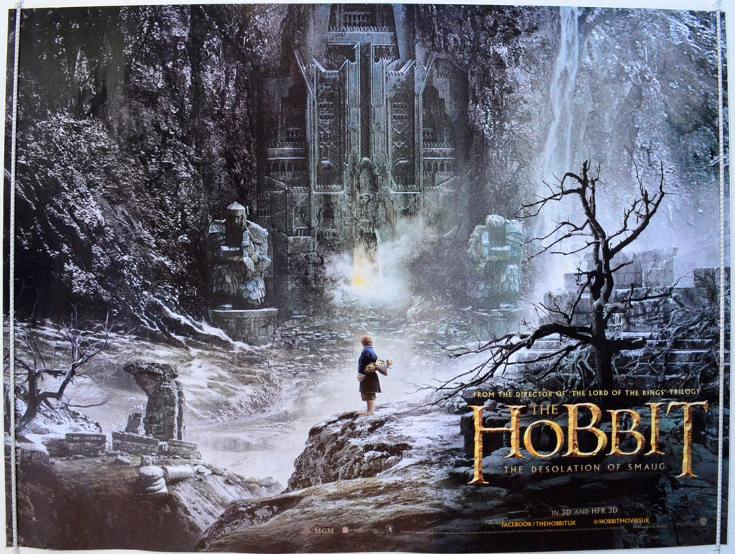 The Hobbit : The Desolation Of Smaug  (Teaser / Advance Version)   Original British Quad Poster - Film Poster - Movie Poster 