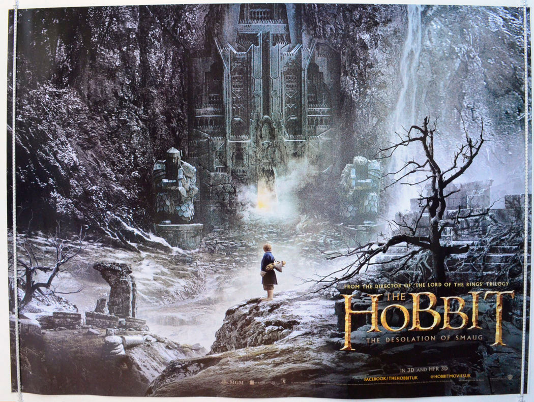 The Hobbit : The Desolation Of Smaug  (Teaser / Advance Version)   Original British Quad Poster - Film Poster - Movie Poster 