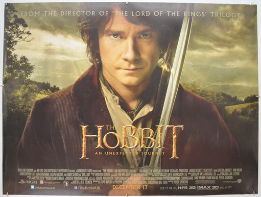 The Hobbit : An Unexpected Journey  Original Quad Poster - Film Poster - Movie Poster