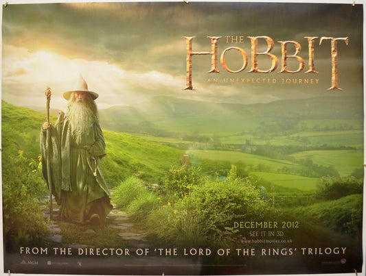 The Hobbit : An Unexpected Journey  (Teaser / Advance Version)   Original Quad Poster - Film Poster - Movie Poster