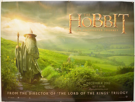 The Hobbit : An Unexpected Journey  (Teaser / Advance Version)   Original Quad Poster - Film Poster - Movie Poster