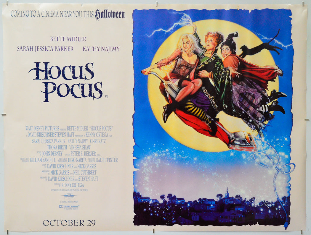 Hocus Pocus - Original Quad Poster - Film Poster - Movie Poster