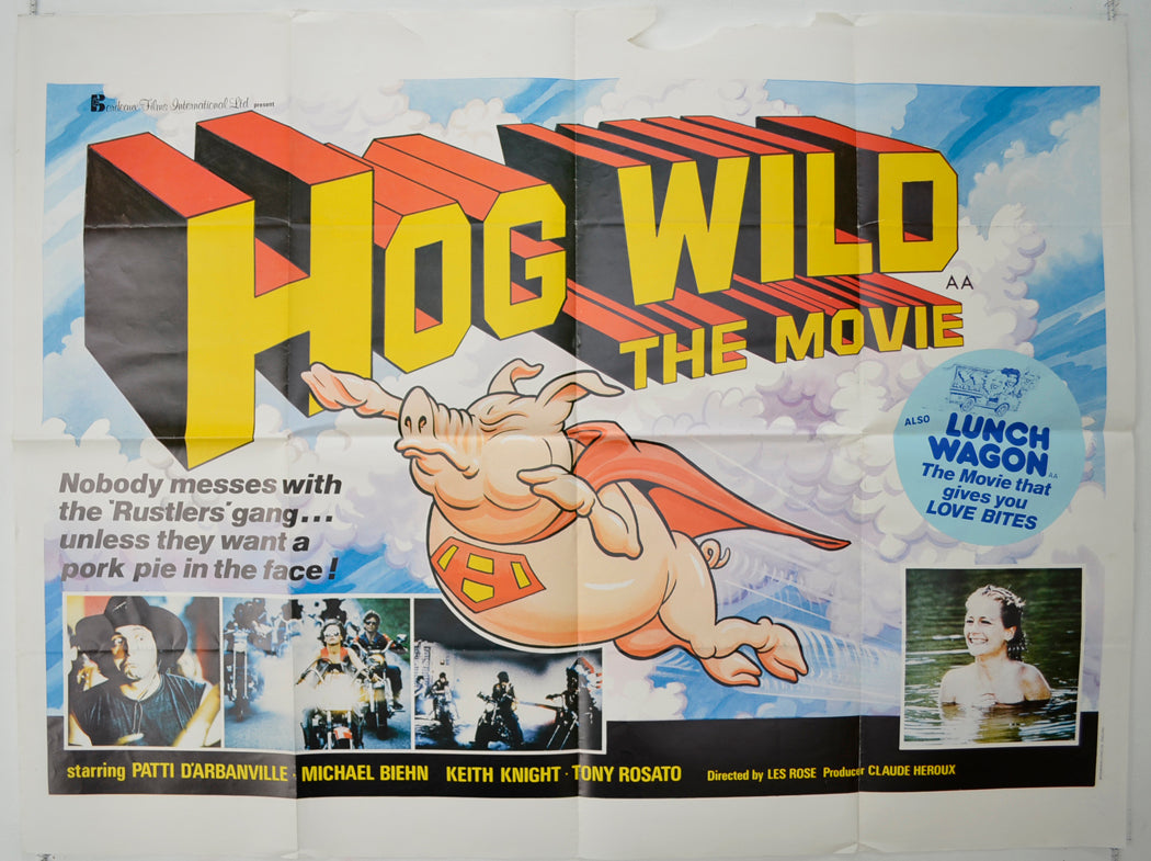 Hog Wild : The Movie  Original Quad Poster - Film Poster - Movie Poster 