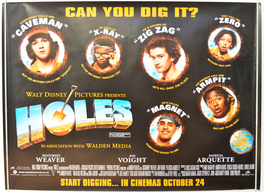 Holes  Original British Quad Poster - Film Poster - Movie Poster