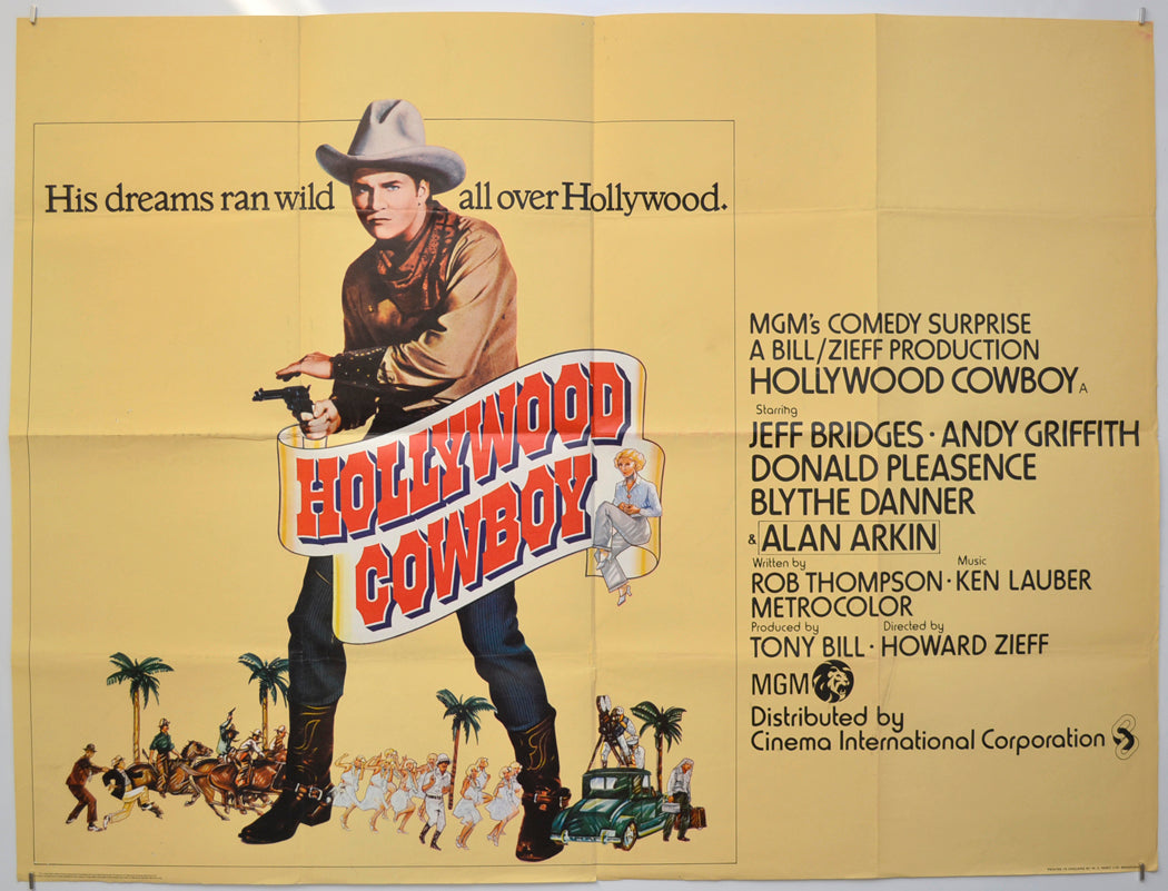 Hollywood Cowboy (a.k.a. Hearts of the West)  Original Quad Poster - Film Poster - Movie Poster