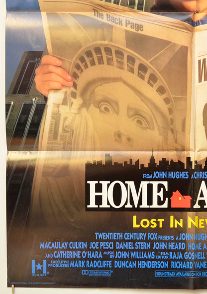 HOME ALONE 2 : LOST IN NEW YORK (Bottom Left) Cinema One Sheet Movie Poster 