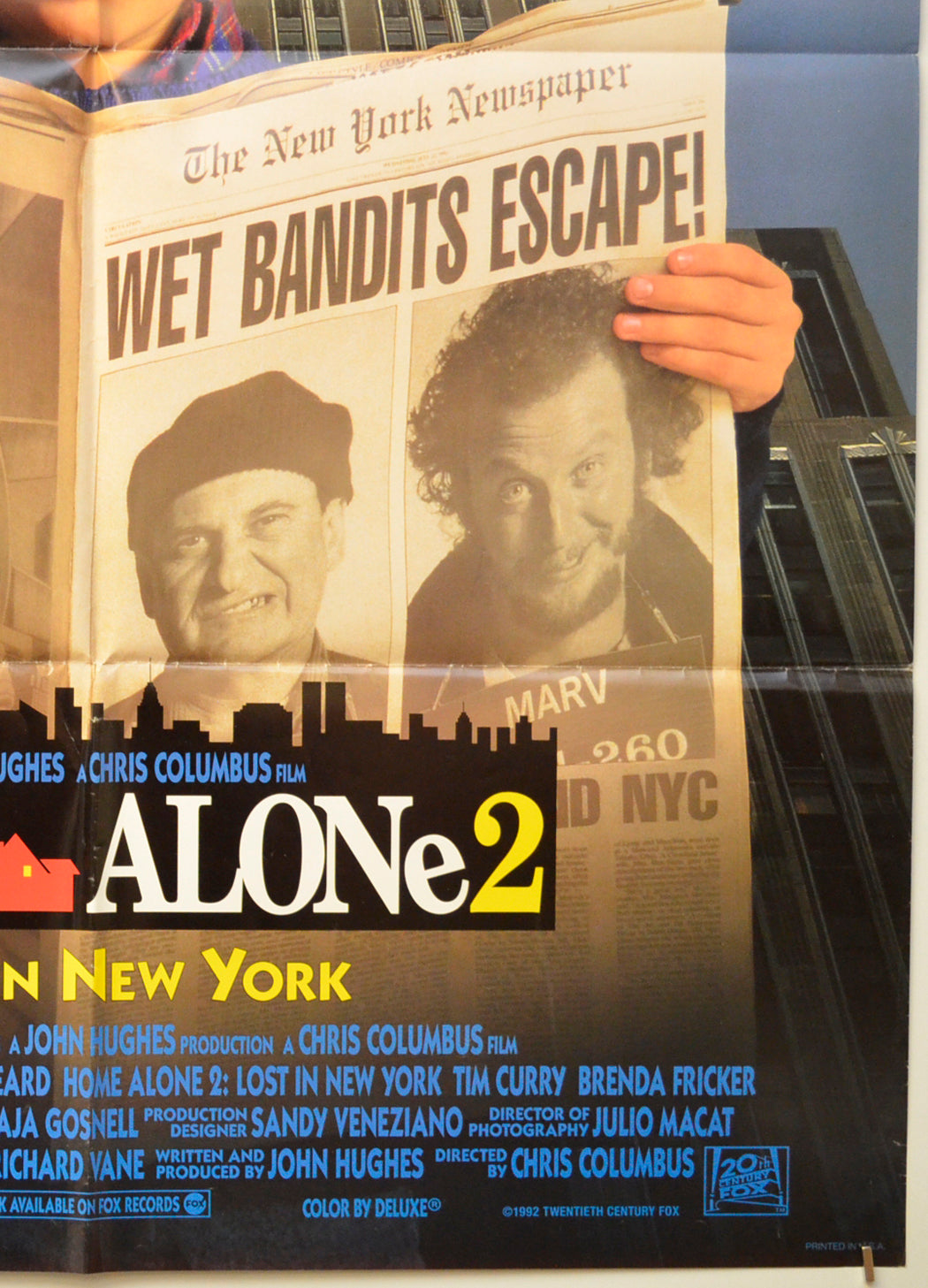 HOME ALONE 2 : LOST IN NEW YORK (Bottom Right) Cinema One Sheet Movie Poster 