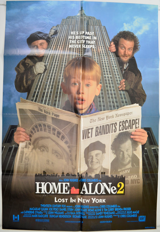 Home Alone 2 : Lost In New York  Original One Sheet Poster - Film Poster - Movie Poster 