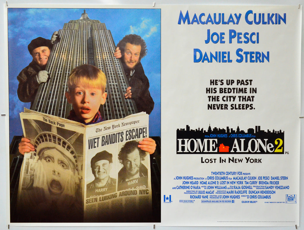 Home Alone 2 : Lost In New York - Original Quad Poster - Film Poster - Movie Poster