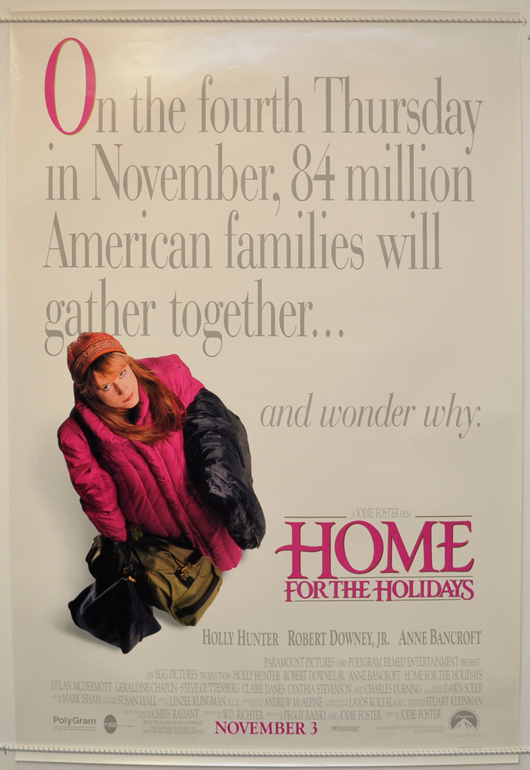 Home For The Holidays  Original One Sheet Poster - Film Poster - Movie Poster 