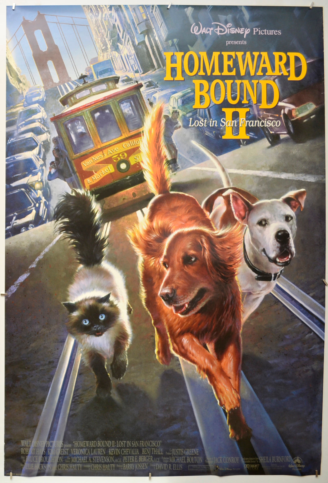 Homeward Bound II - Lost In San Francisco Original One Sheet Poster - Film Poster - Movie Poster