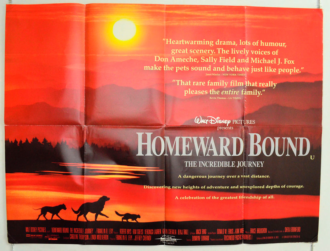 Homeward Bound Original British Quad Poster - Film Poster - Movie Poster 