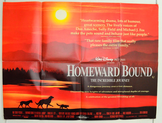 Homeward Bound Original British Quad Poster - Film Poster - Movie Poster 