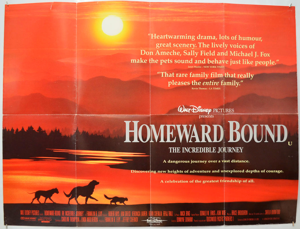 Homeward Bound Original Quad Poster - Film Poster - Movie Poster