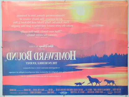 Homeward Bound : The Incredible Journey (Back) Cinema Quad Movie Poster 