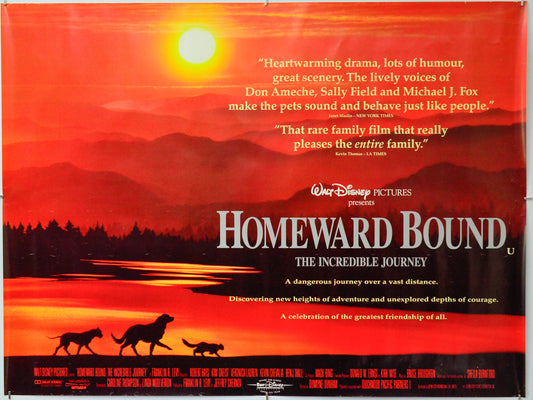 Homeward Bound : The Incredible Journey - Original Quad Poster - Film Poster - Movie Poster