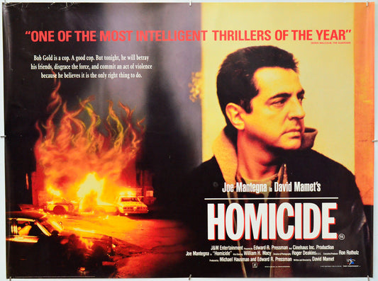 Homicide - Original Quad Poster - Film Poster - Movie Poster