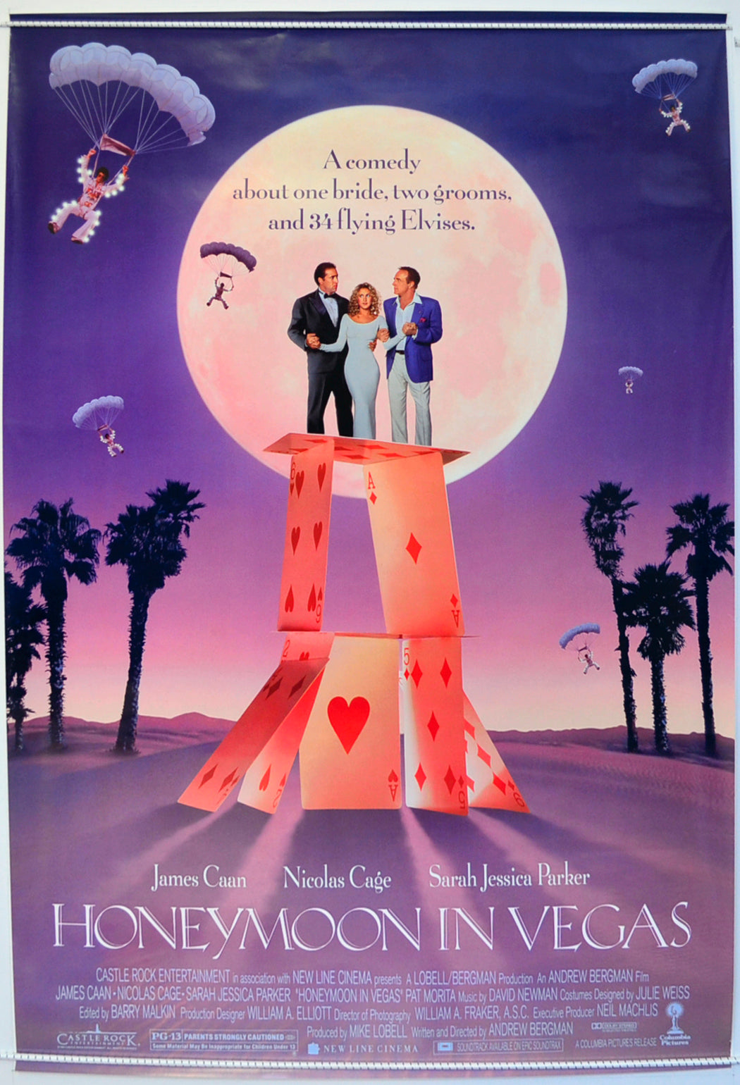 Honeymoon In Vegas  Original One Sheet Poster - Film Poster - Movie Poster 