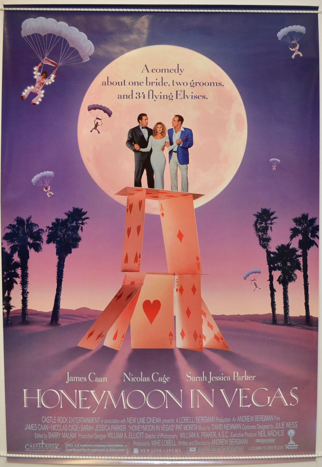 Honeymoon In Vegas  Original One Sheet Poster - Film Poster - Movie Poster 