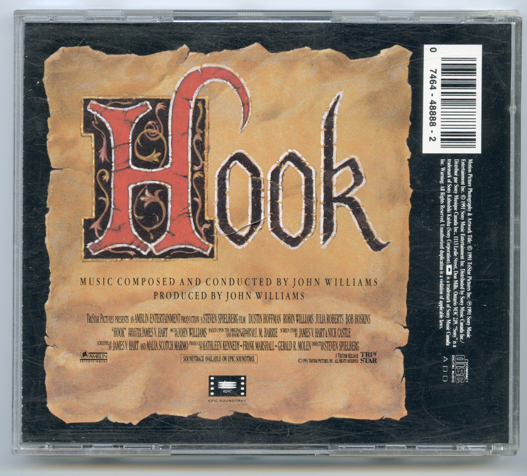 HOOK Original CD Soundtrack (back) 