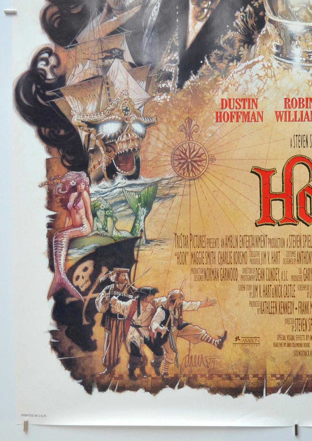 HOOK (Bottom Left) Cinema One Sheet Movie Poster 