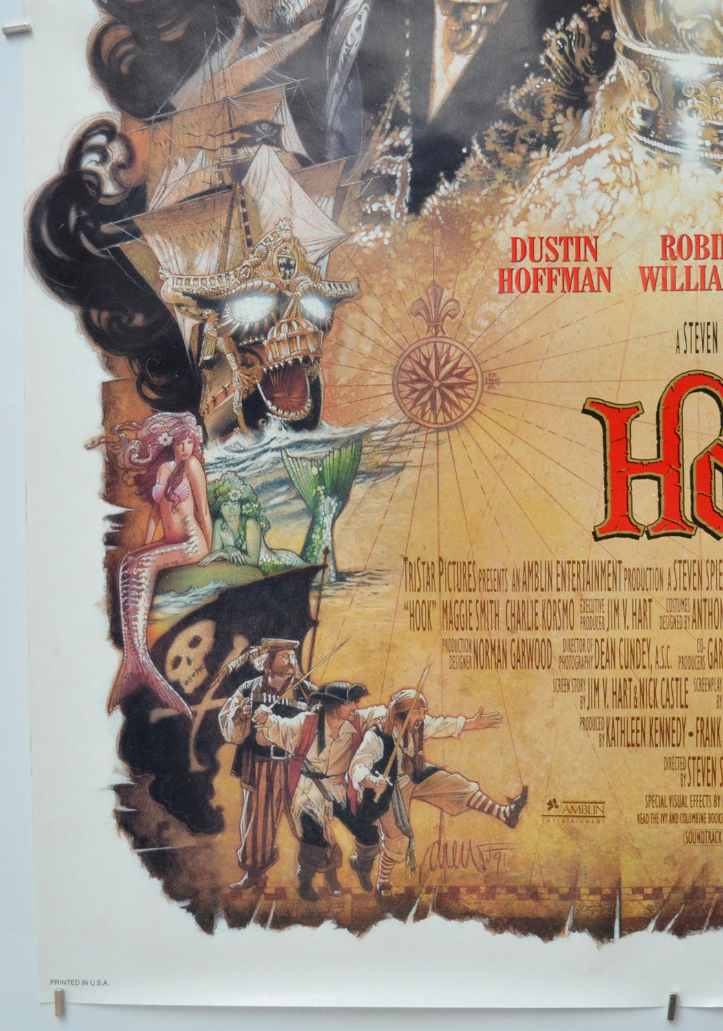 HOOK (Bottom Left) Cinema One Sheet Movie Poster 