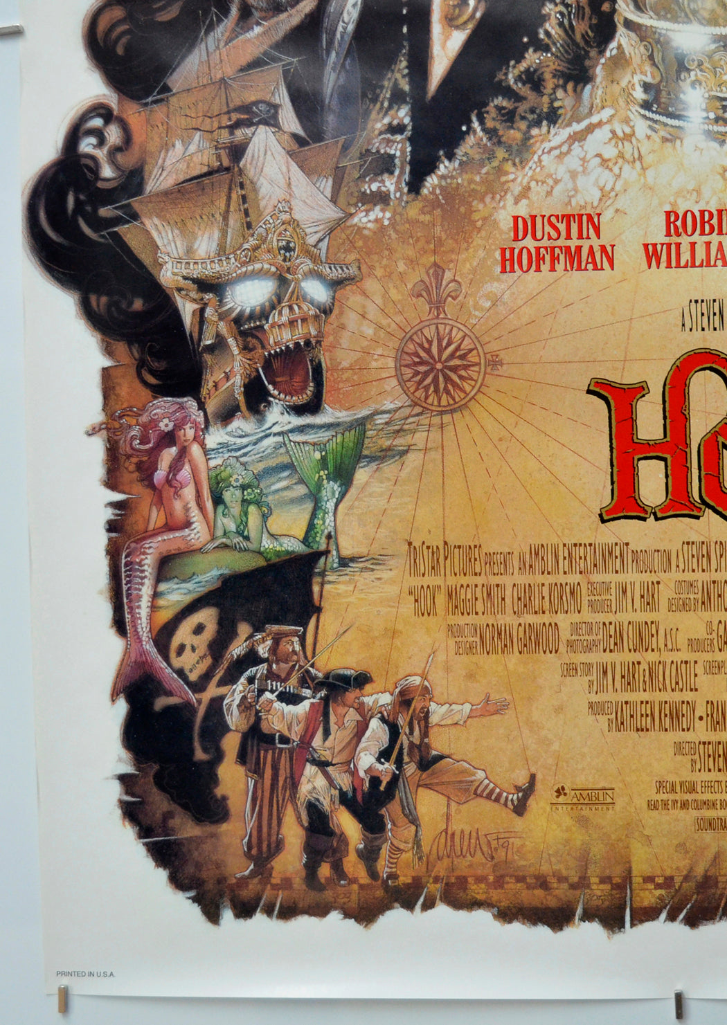 HOOK (Bottom Left) Cinema One Sheet Movie Poster 