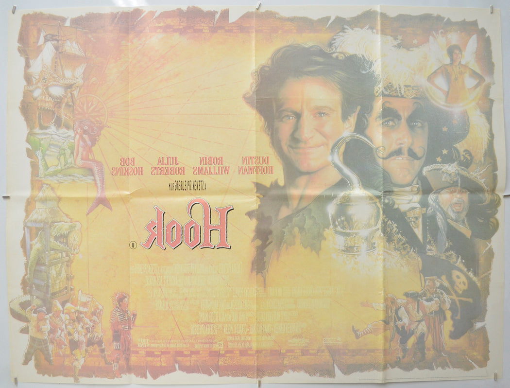 HOOK (Back) Cinema Quad Movie Poster 