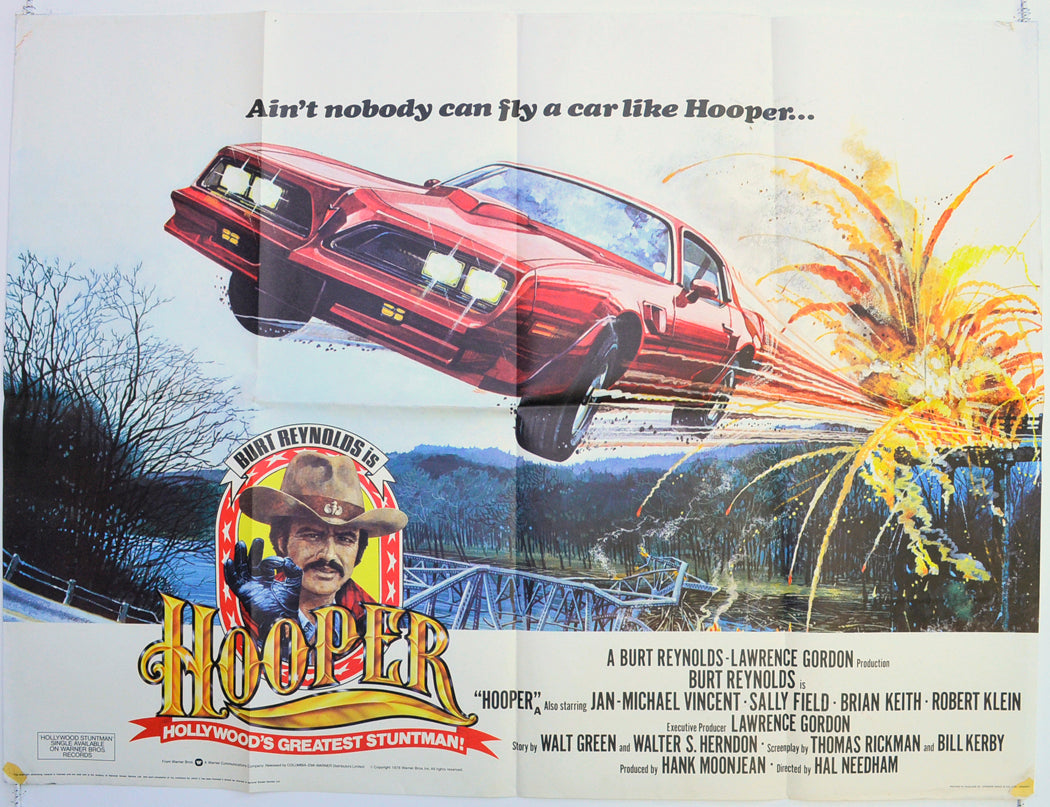 Hooper  Original British Quad Poster - Film Poster - Movie Poster 