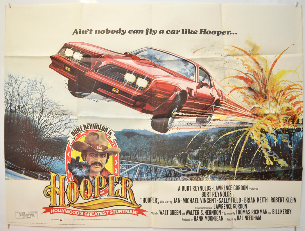 Hooper Original Quad Poster - Film Poster - Movie Poster  