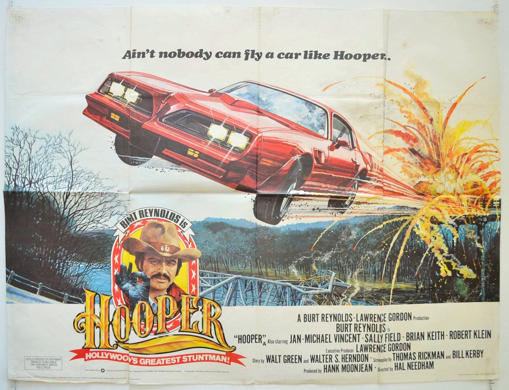 Hooper  Original British Quad Poster - Film Poster - Movie Poster 