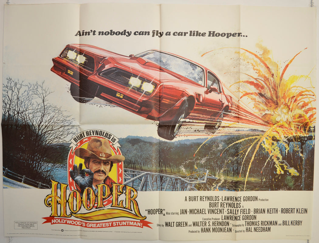 Hooper  Original British Quad Poster - Film Poster - Movie Poster 