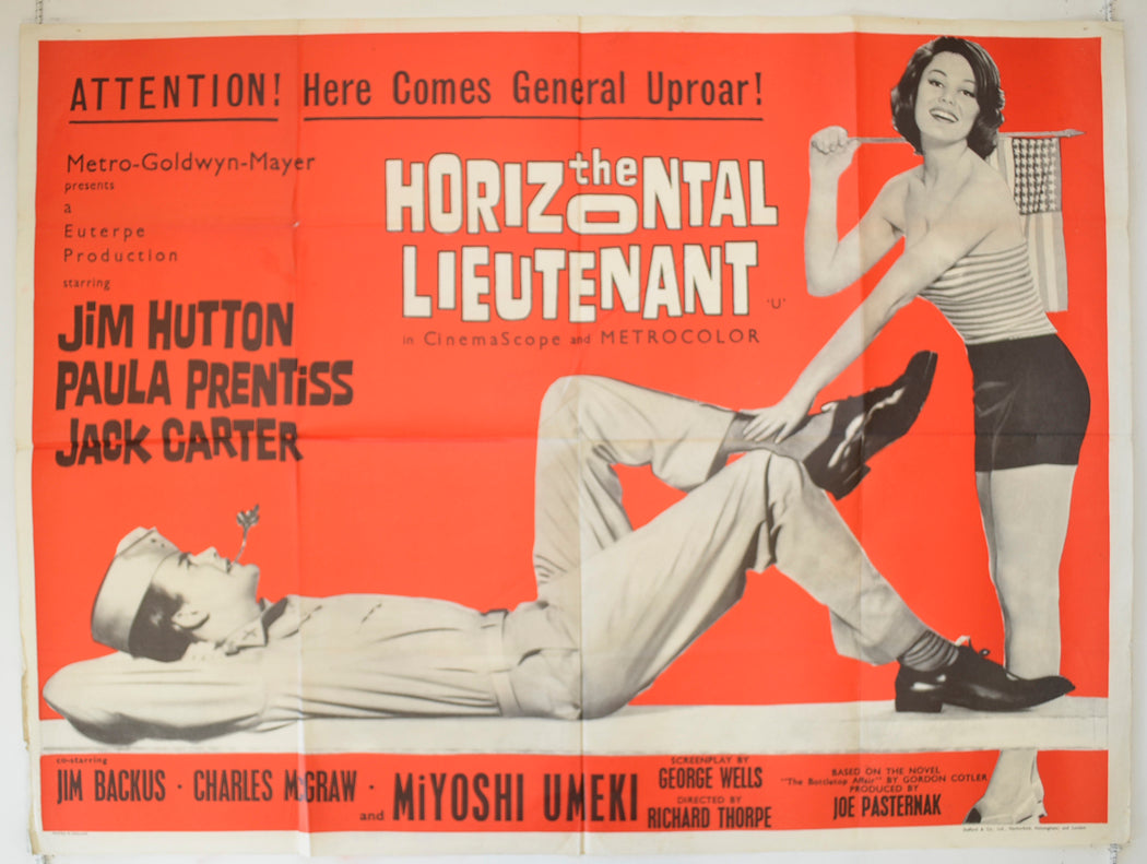 The Horizontal Lieutenant Original Quad Poster - Film Poster - Movie Poster  